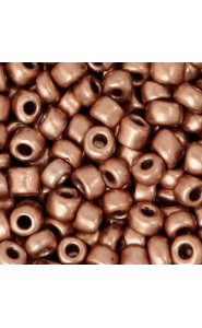 Seed beads 6/0 (4mm) Red brown metallic
